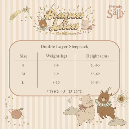 Double Layer Bamboo Sleepsack Beige - Bianca Luca