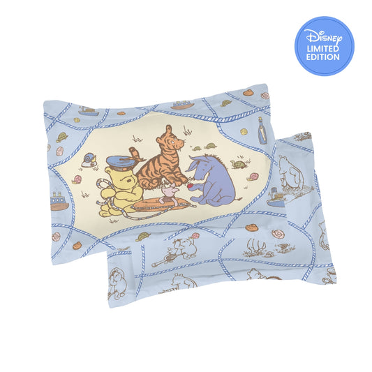 Bamboo Woven Kids Adult Head Pillow Pooh in the Shore - Disney Classic Pooh Collection