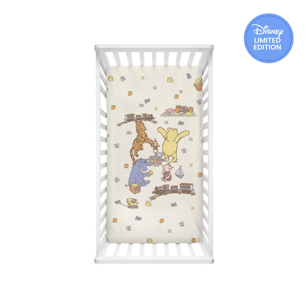 Bamboo Woven Medium Fitted Sheet - Disney Classic Pooh Collection