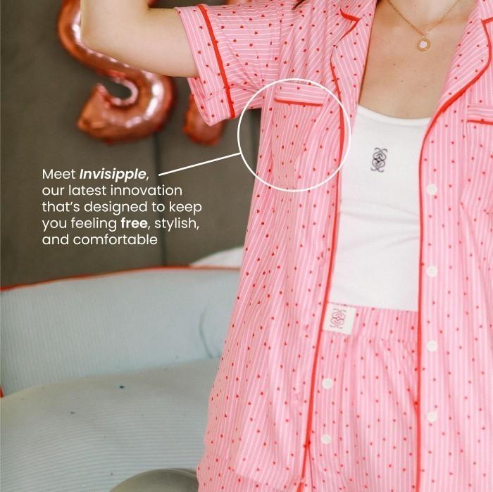 Invisipple Jammies Top Dad Stripes - SALIE