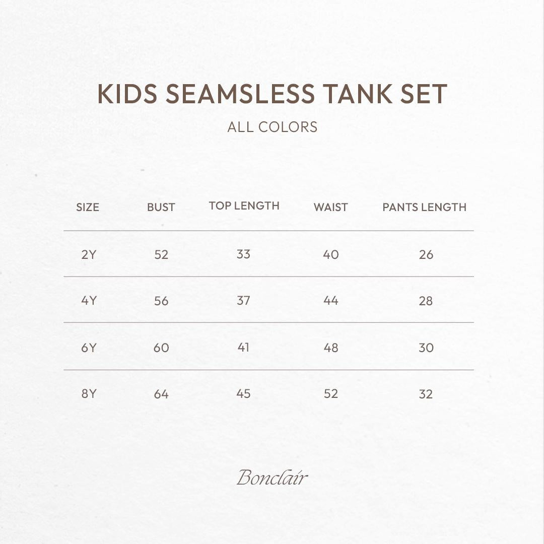Kids Seamless Tank Set in Charcoal Grey - Bonclair