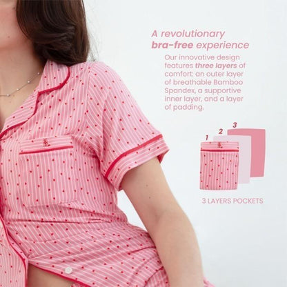 Invisipple Jammies Top Confetti Hearts - SALIE