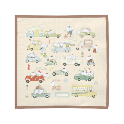 Muslin Blanket Whimsical Wheels - Mademoisally