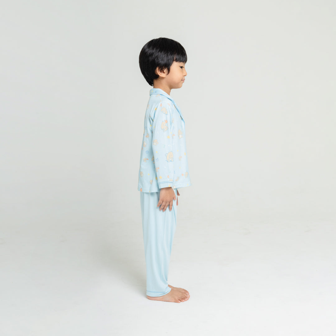 Button Pyjamas - Signature Blue