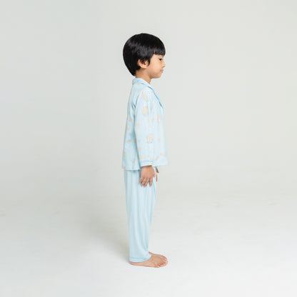 Button Pyjamas - Signature Blue