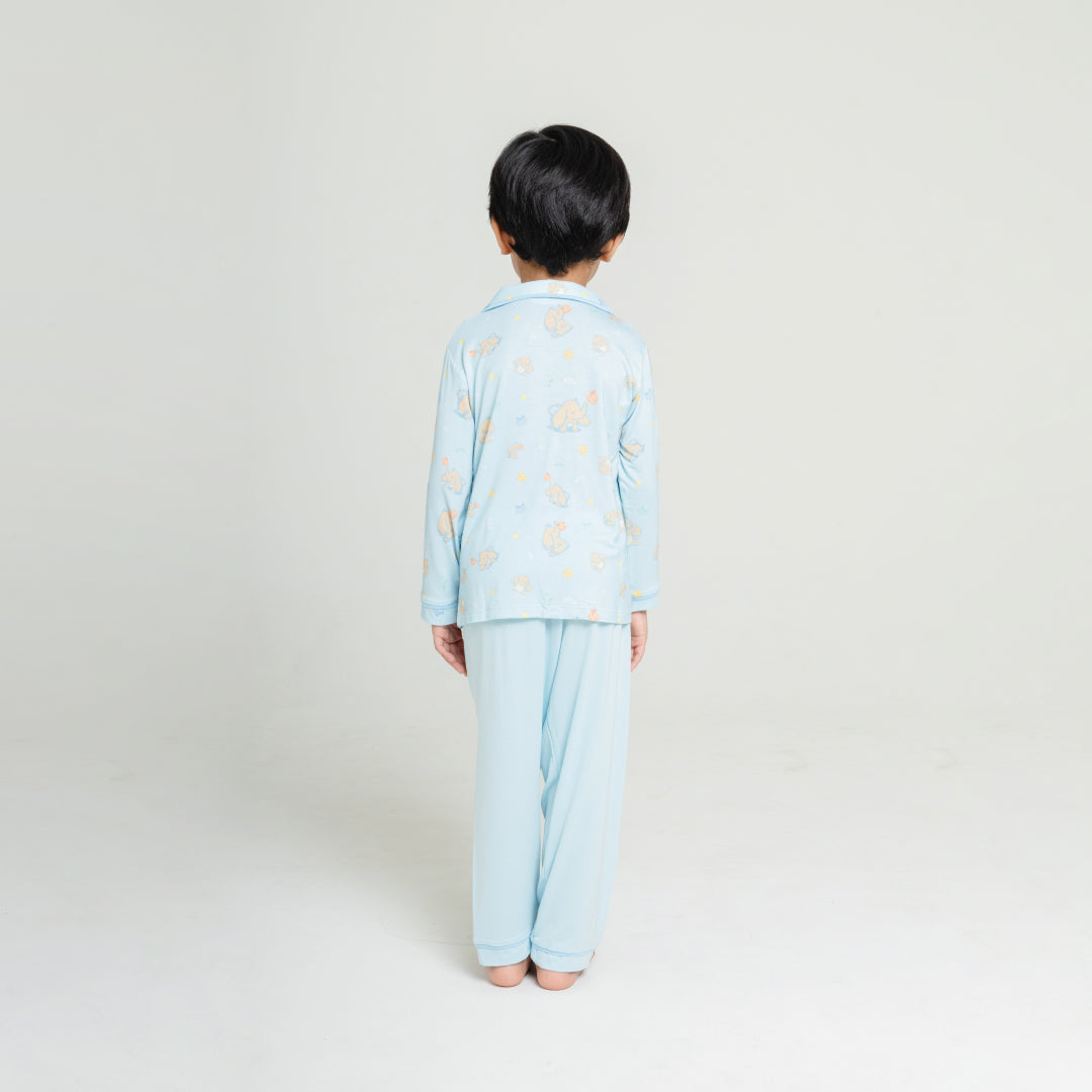 Button Pyjamas - Signature Blue
