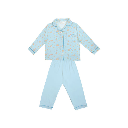 Button Pyjamas - Signature Blue
