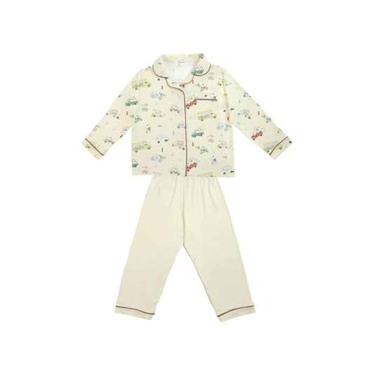 Button Pyjamas - Whimsical Wheels
