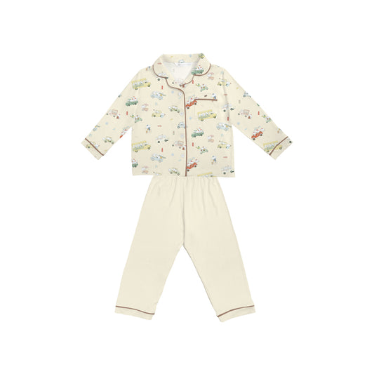 Button Pyjamas - Whimsical Wheels