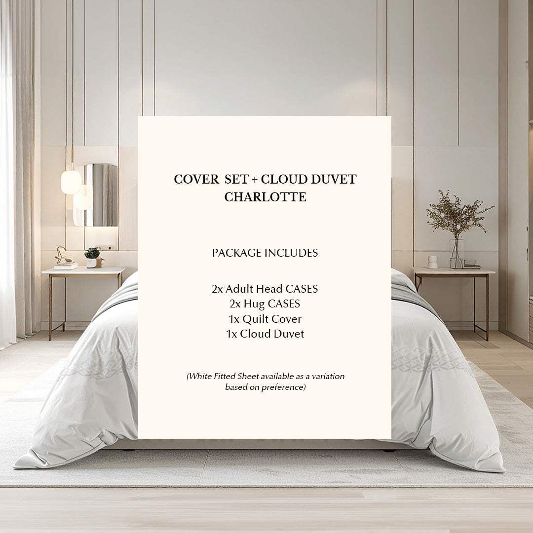 Bamboo Woven Full Bedding Set Charlotte Super King Bed- SALIE