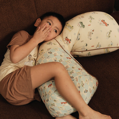 Chubby Hug Pillow - Whimsical Wheels