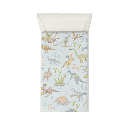 Bamboo Woven Fitted Sheet - Dino