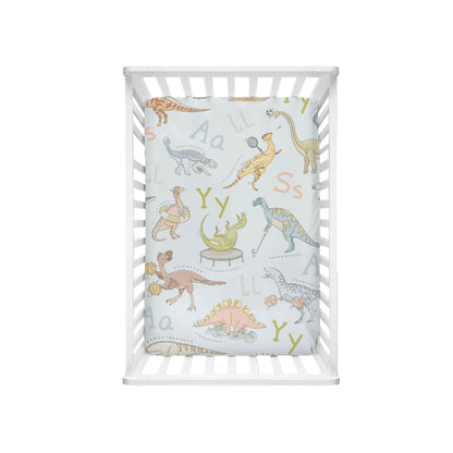 Bamboo Woven Small Fitted Sheet - Dino Collection