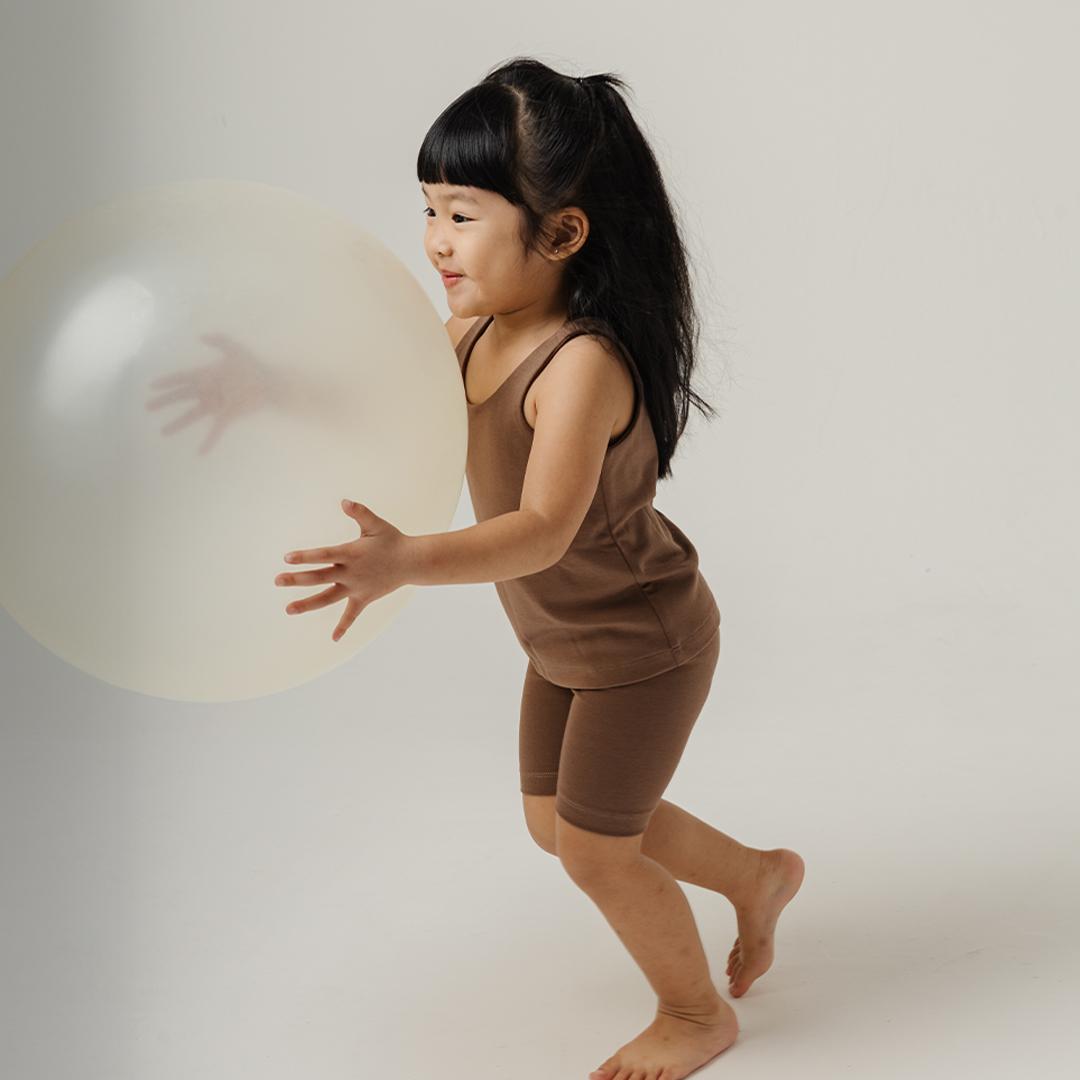 Kids Seamless Tank Set in Espresso - Bonclair