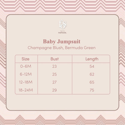 Bamboo Baby Jumpsuit Champagne Blush - Friends of Sally x natsoe.