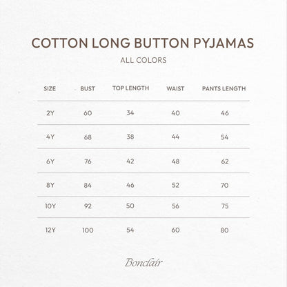 Cotton Long Button Pyjamas in Charcoal Grey - Bonclair