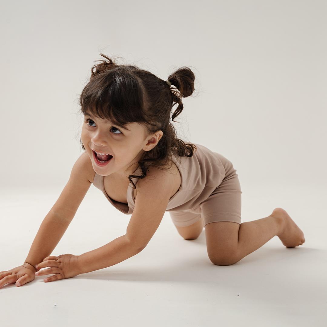 Kids Seamless Tank Set in Taupe - Bonclair