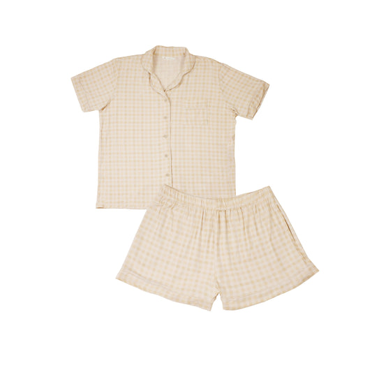 Bamboo Women Gingham Button PJs - Bianca Luca