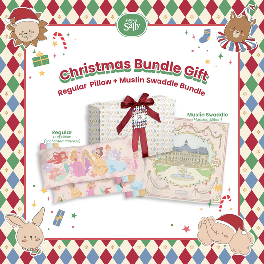 Regular Pillow & Muslin Swaddle - Christmas Bundle