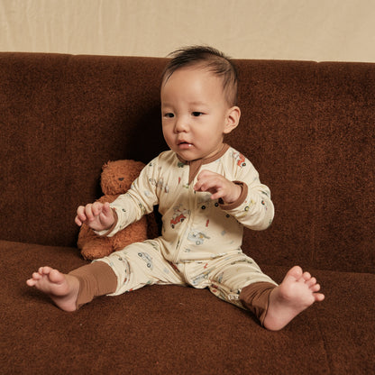 Baby Jumpsuit - Whimsical Wheels