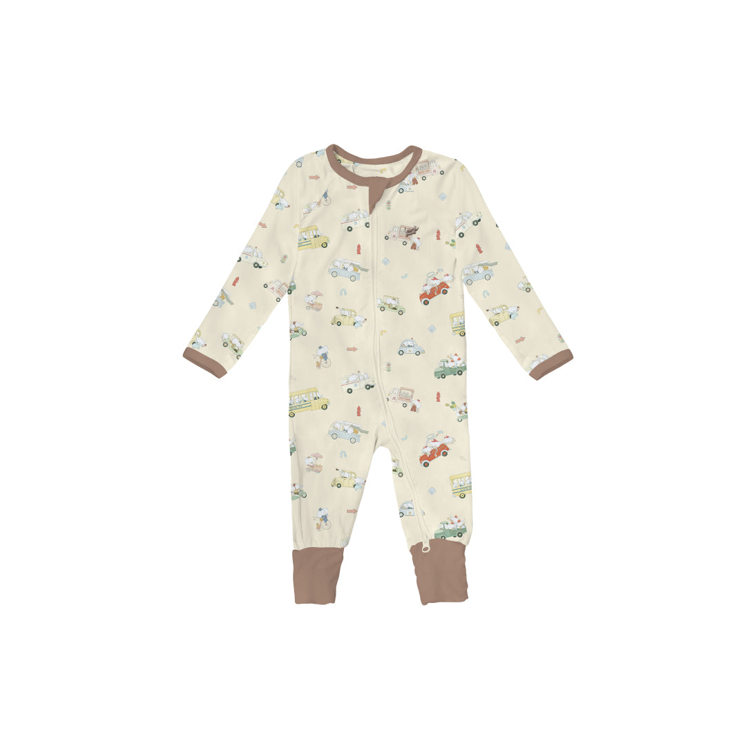Baby Jumpsuit - Whimsical Wheels