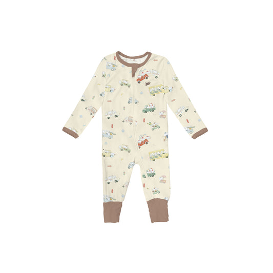 Baby Jumpsuit - Whimsical Wheels