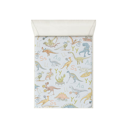Bamboo Woven Fitted Sheet - Dino