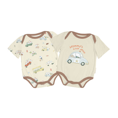 Baby Onesies Set - Whimsical Wheels
