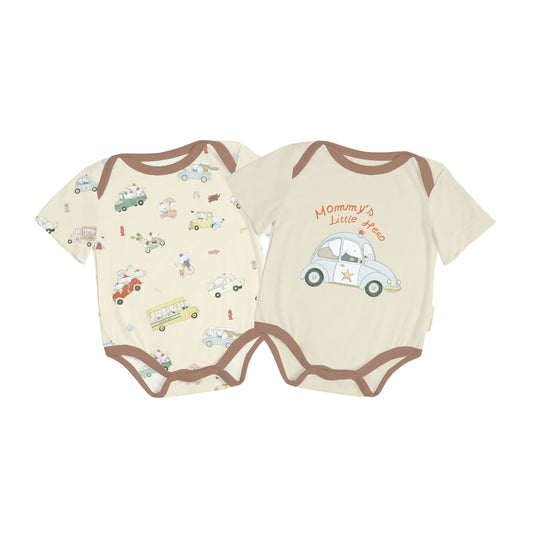 Baby Onesies Set - Whimsical Wheels