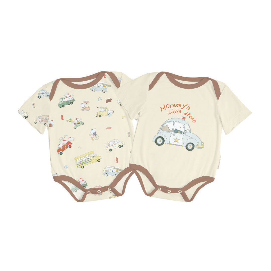 Baby Onesies Set - Whimsical Wheels