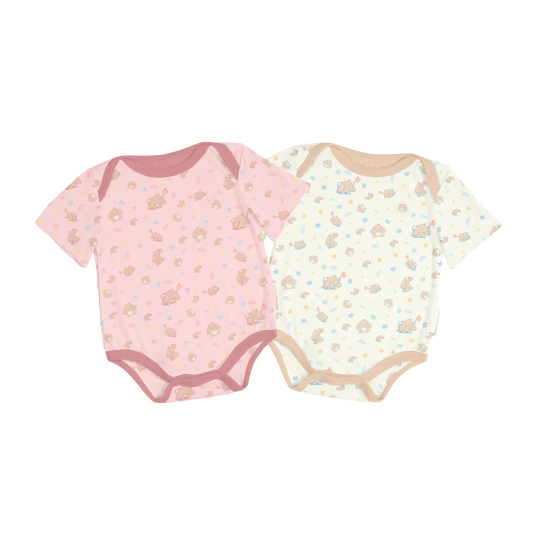 Baby Onesies Set - Signature Cream & Pink