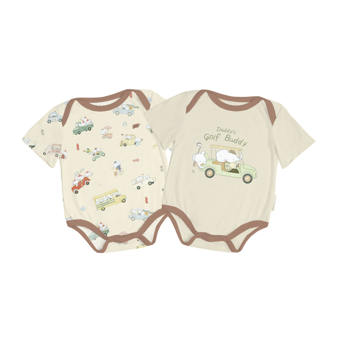 Baby Onesies Set - Whimsical Wheels
