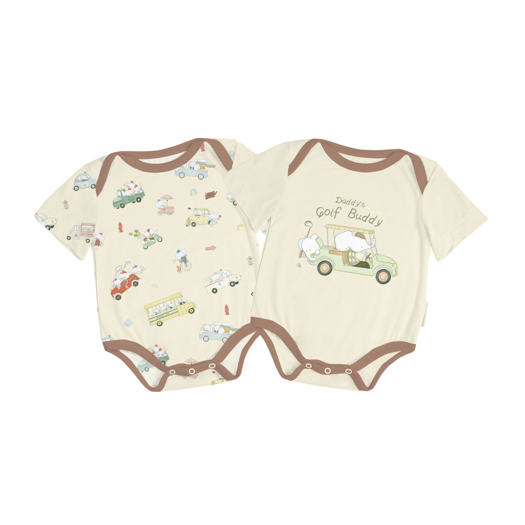 Baby Onesies Set - Whimsical Wheels