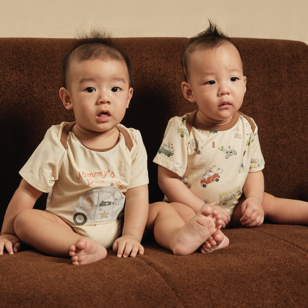 Baby Onesies Set - Whimsical Wheels
