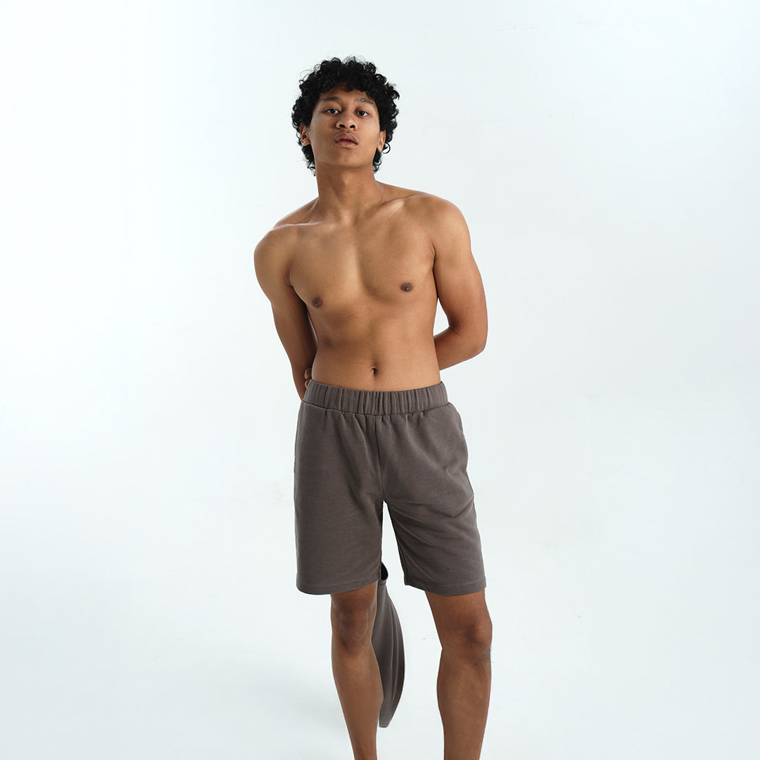 Men Sweat Shorts in Charcoal - SALIE