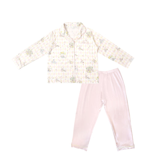 Button Pyjamas Blush Pink - Rooney the Bunny