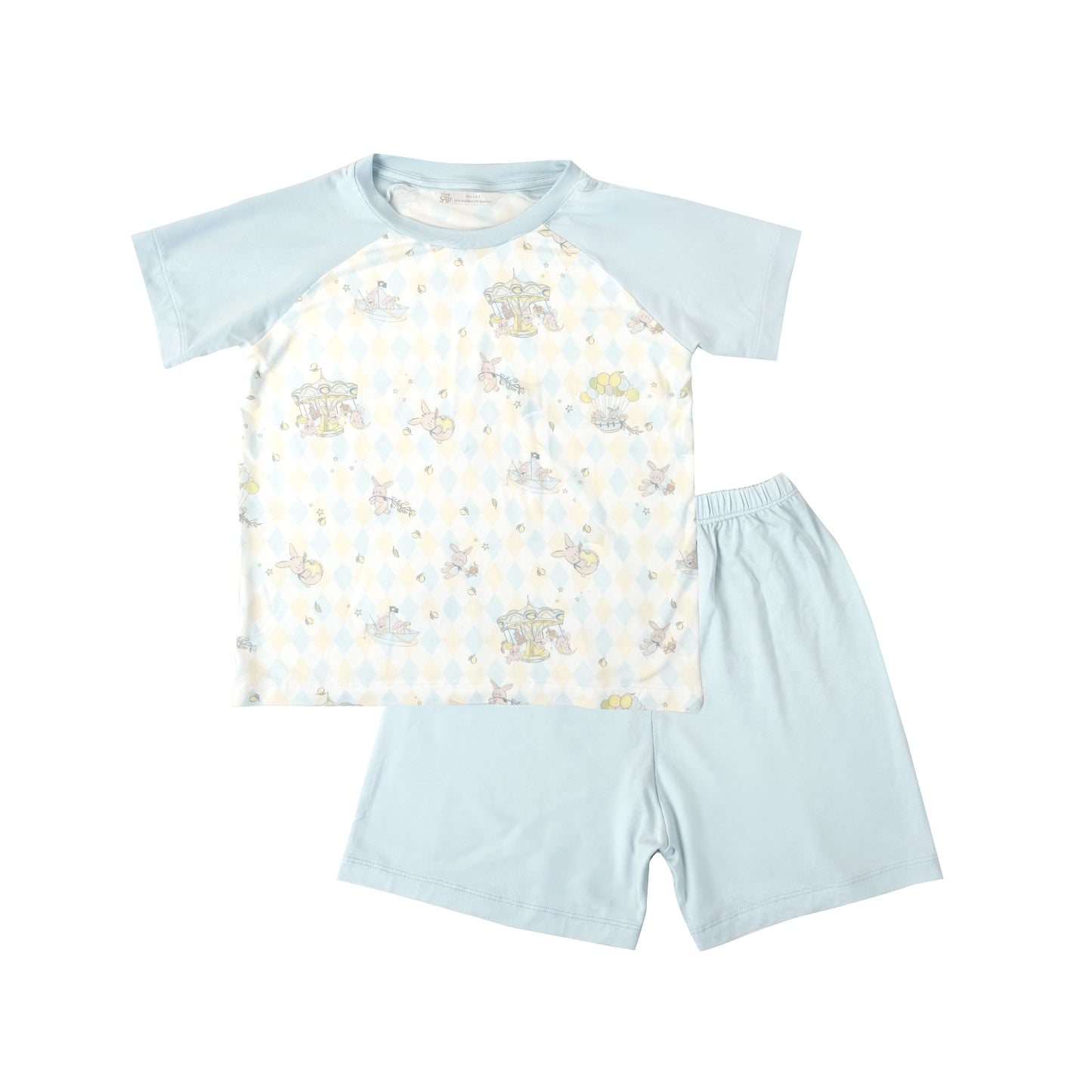 Raglan Set Sky Blue - Rooney the Bunny