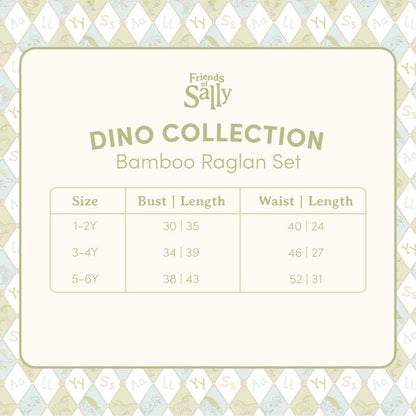 Bamboo Raglan Set - Dino