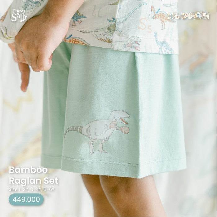 Bamboo Raglan Set - Dino