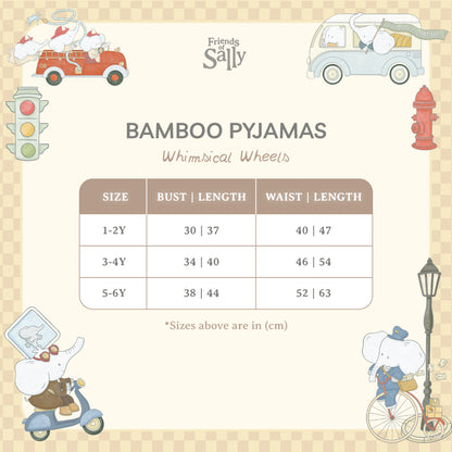 Kids Pyjamas - Whimsical Wheels