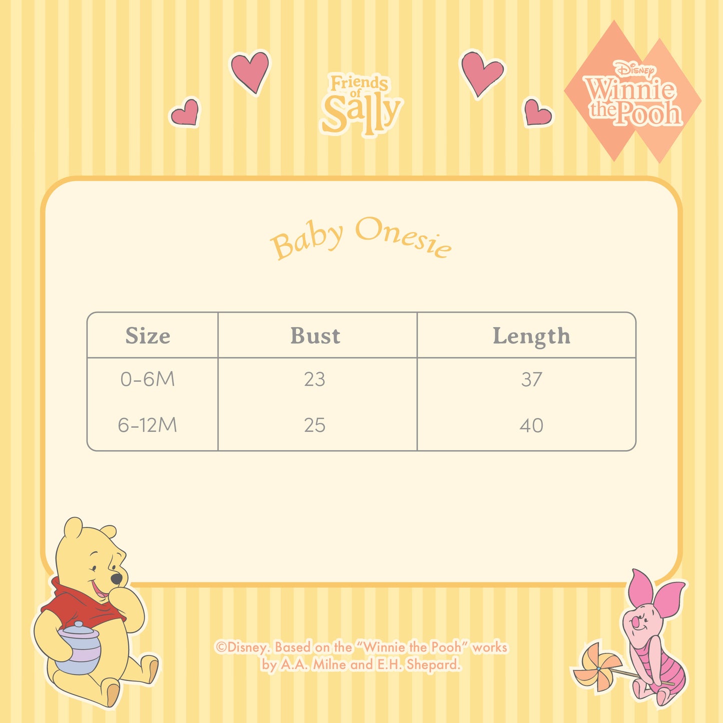 Baby Onesies Bundle (4pcs) - Winnie The Pooh (Pre-Order)