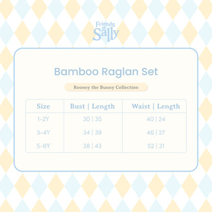 Raglan Set Sky Blue - Rooney the Bunny