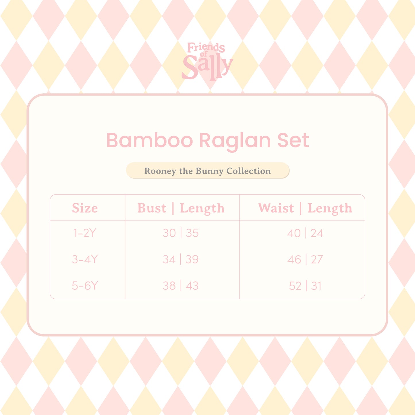 Raglan Set Blush Pink - Rooney the Bunny